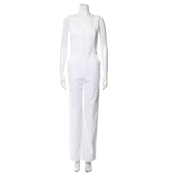 Alice + Olivia  chels stretch-denim jumpsuit USA small 26 - Picture 2 of 11